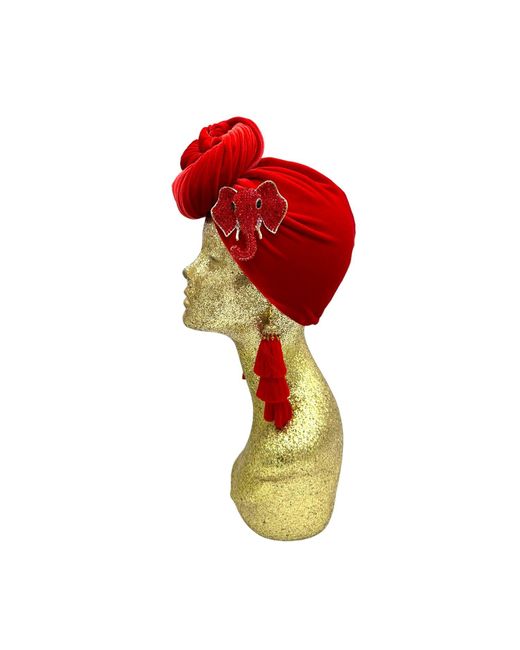 Julia Clancey Red Ruby Nellita Swinglet Turban