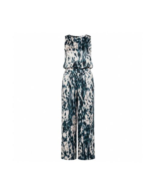 Oh!Zuza Blue Neutrals Echo Satin Viscose Set Top & Wide Leg Trousers