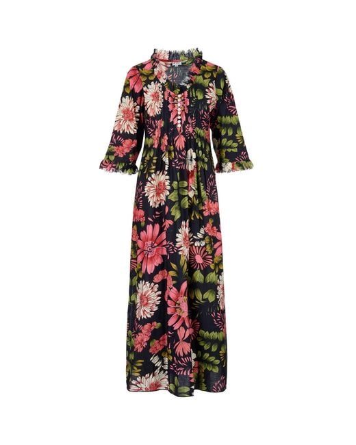 At Last Red Cotton Annabel Maxi Dress