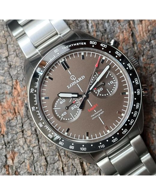 Lonard Watches Black Lap One Coffee Limited Edition Column Wheel Chronograph Manual Winding for men