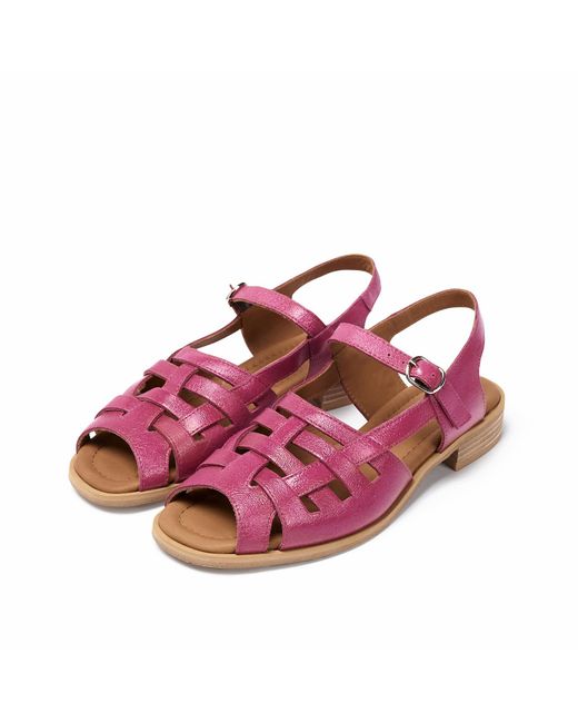 Naguisa Purple Flat Sandals