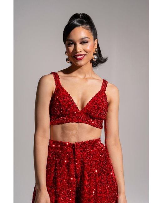 Ofuure Red Liza Bra Top