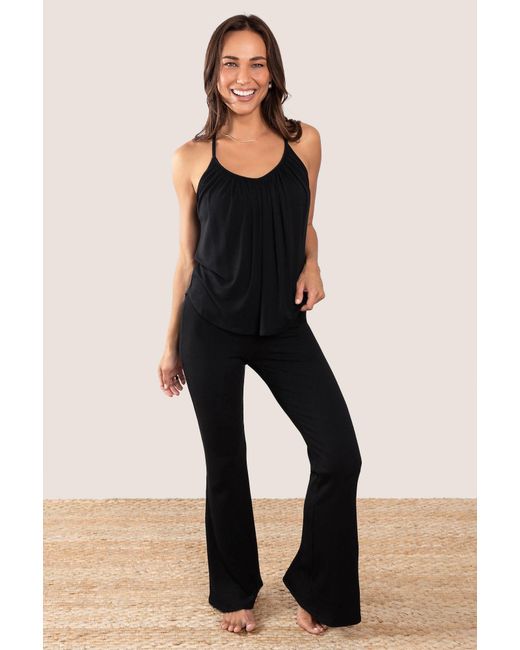 JJwinks Black Getaway Ribbed Lounge Pants