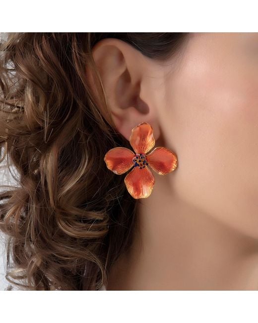 Milou Jewelry Pink Sugar Clover Flower Earrings