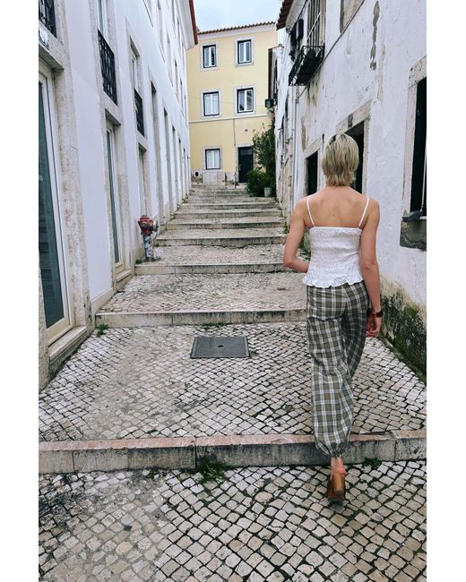 Amy Lynn Brown Esme Check Cotton Balloon Trousers