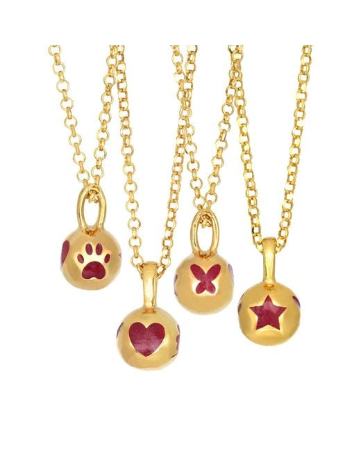 Myrto Katramadou Jewellery Metallic Melina Pendant-Plated- Paw, Heart, Butterfly, Star