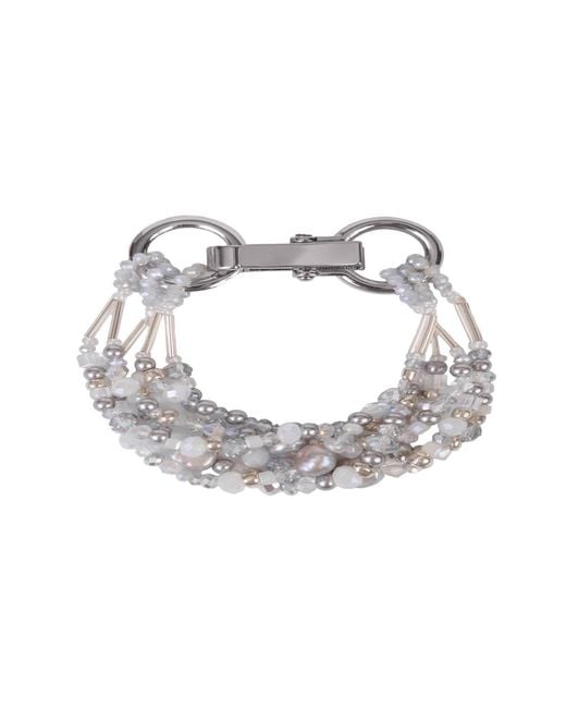 Saachi Metallic Beaded Layered Bracelet