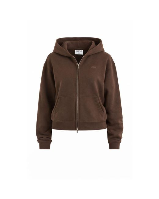 Loom Archives Brown Loom Zip Through Hoodie