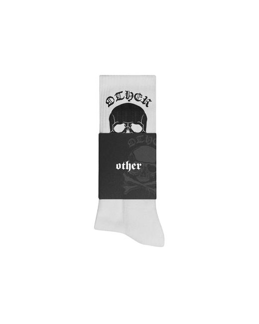 Other Uk White Skull & Crossbones Socks