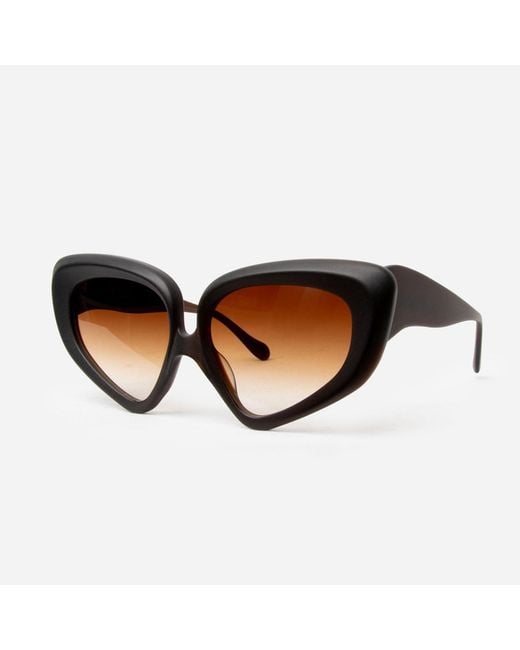 Loop and Egg Brown Sunglasses L A G Two Dark