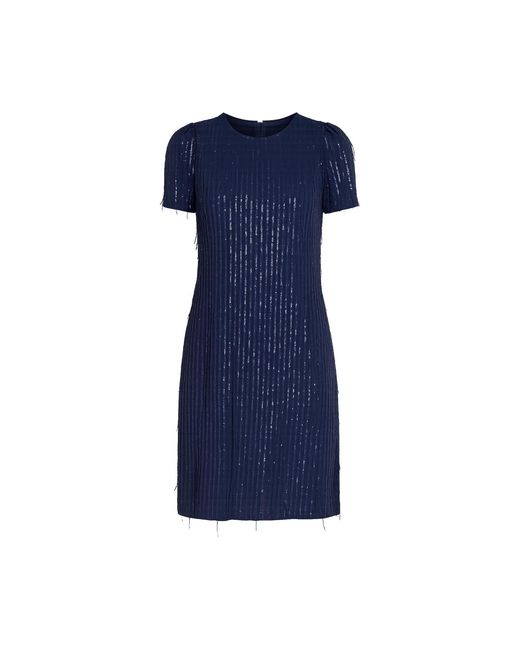 dark blue tunic dress Midi Length Voile Shirtdress Navy