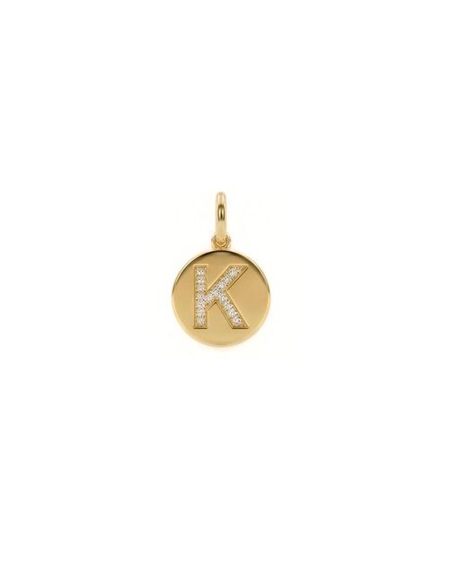 Jaredjamin Metallic Pave Initial Pendants Charms
