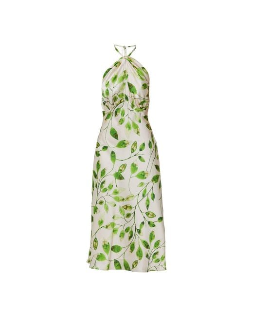 Helen Mcalinden Green / Neutrals Bronagh Leafy Print Dress