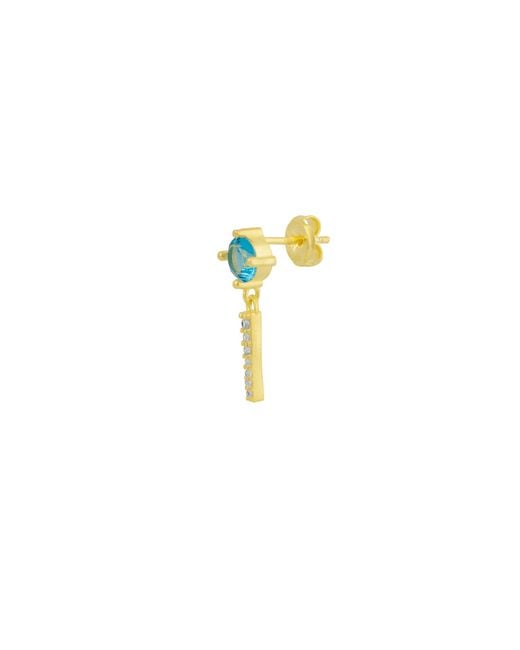 Spero London Yellow Sterling Gemstone Spike Charm Sodalite Single Earring