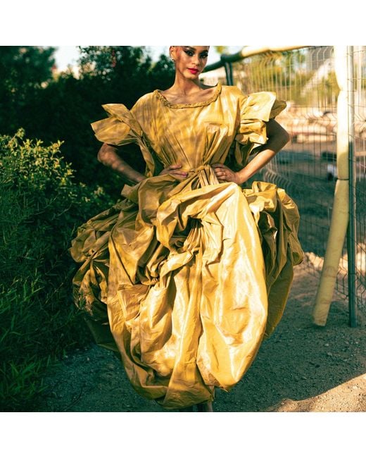 Miro Misljen Yellow Balloon Dress