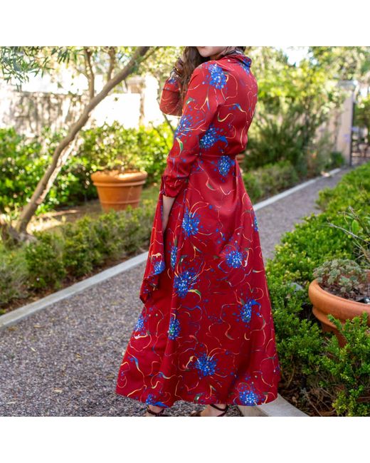 Jennafer Grace Red Coppertop Minaret Dress