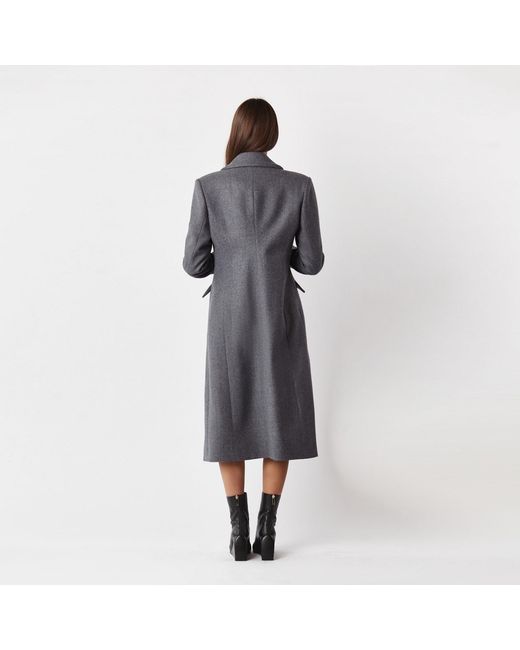 Mandragora Gray Classic Wool Coat