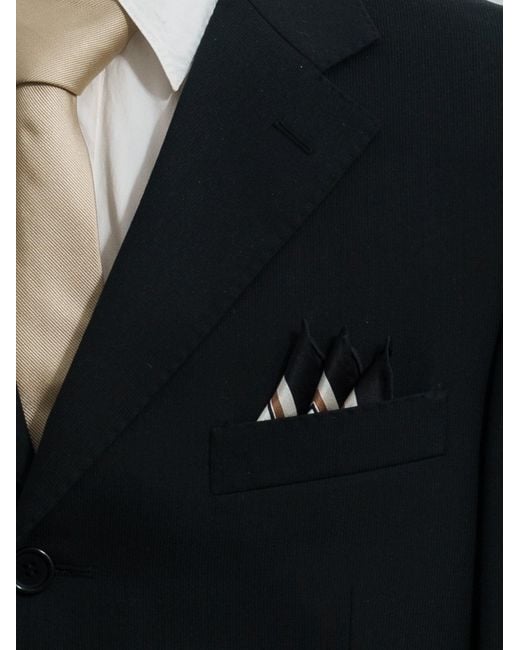 Lost Pattern Black Lost Pattern X Leatherology Silk Pocket Square for men