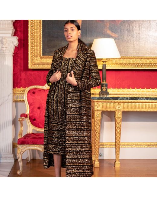 RUE AGTHONIS Brown Cravate Coat