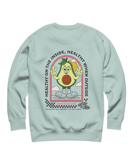 Anchor and Crew Gray Ice Ripe Avocado Dial-A-Local Organic Cotton Sweatshirt for men