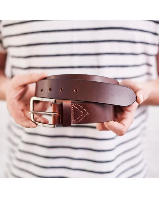 VIDA VIDA Brown Handmade Leather Belt for men