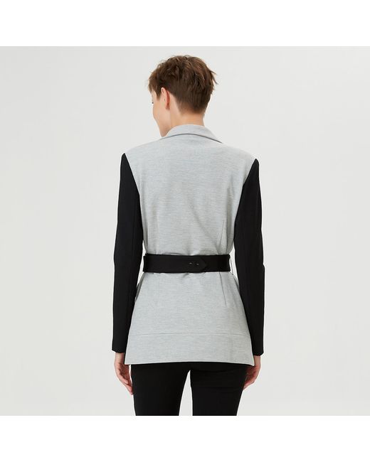 Smart and Joy Black Color Block Tailor Jacket