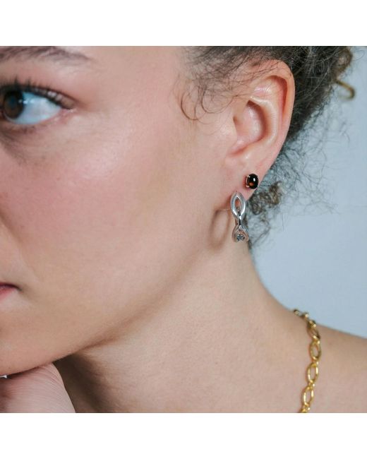 Onia Black Smokey Quartz Studs