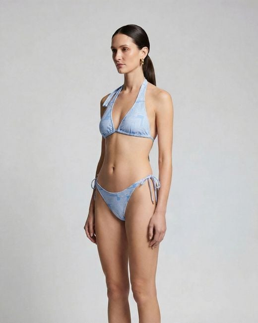 Lords of Harlech Blue Raquel Inter Twine Bikini Top