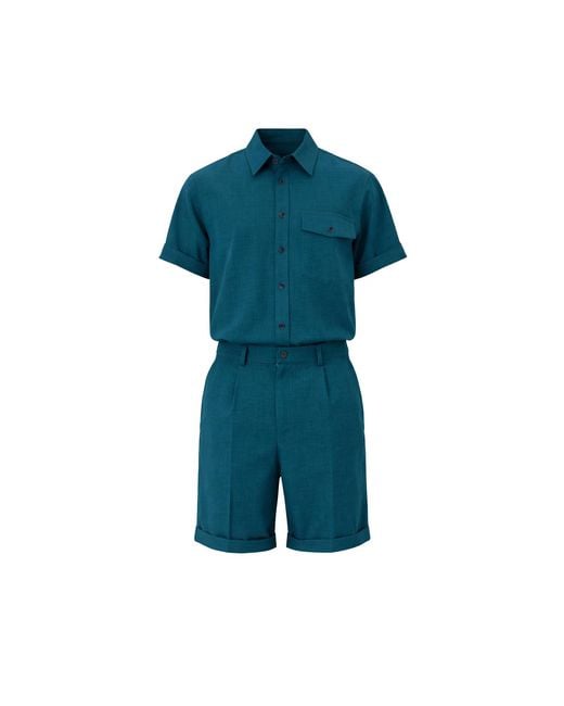 Maui X Lolita Blue Dade Deep Tailored Short Set for men