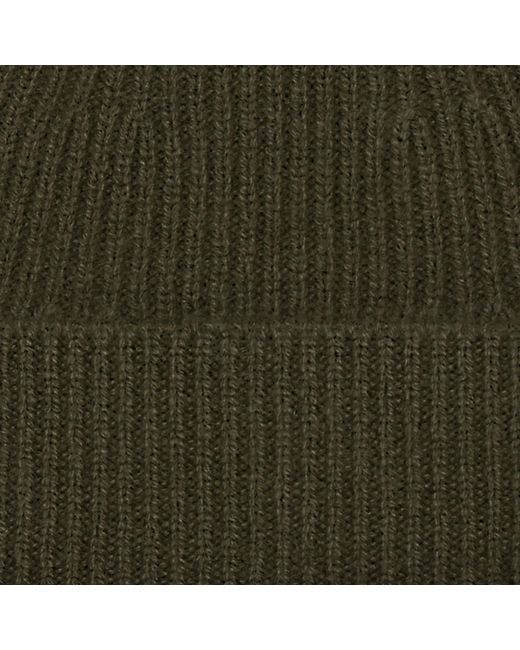 Paul James Knitwear Green Lightweight Merino Cashmere Beaulinee Beanie