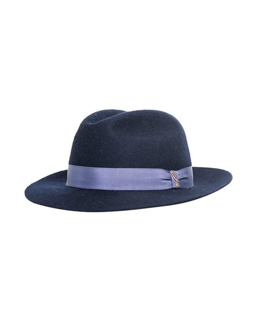 DORIA 1905 Blue Night Wool Felt Fedora Hat for men