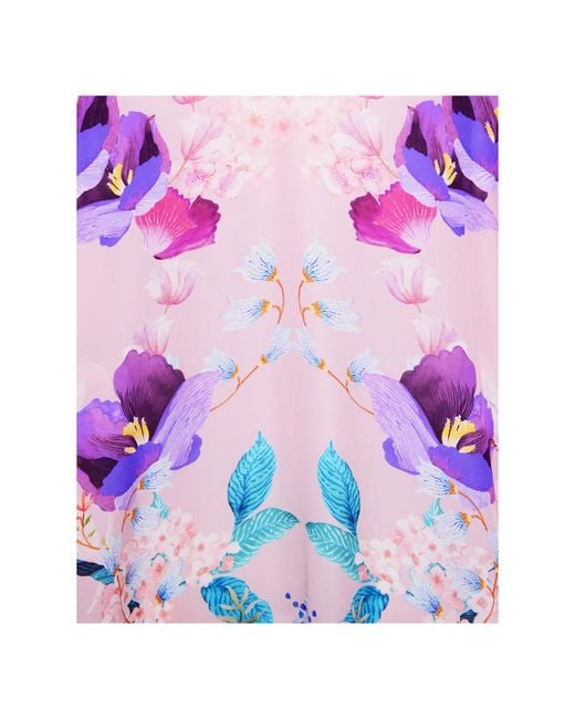Meng Purple Silk Georgette Kaftan