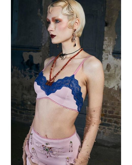 Natalia Petruch Blue Audrey Bralette Top