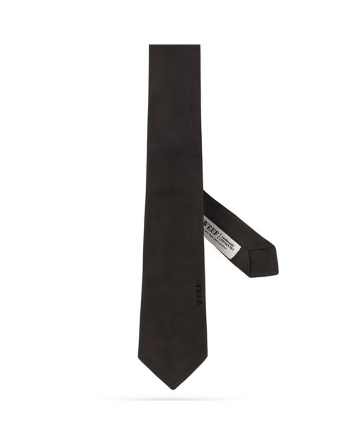 Ware Collective Black Weef Leather Tie for men