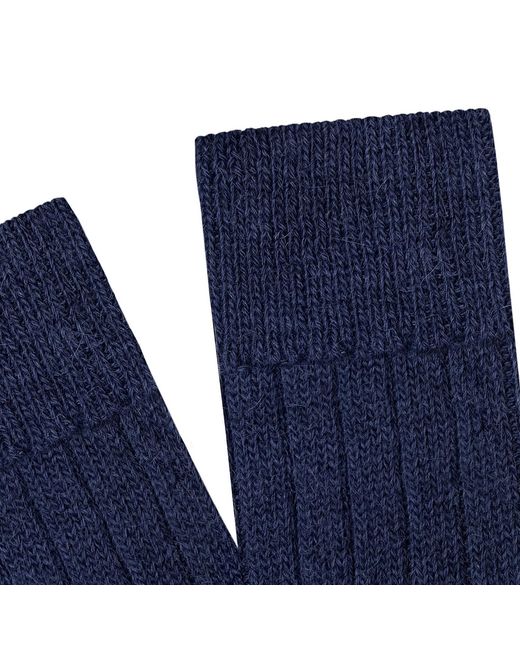 Paul James Knitwear Blue Alpaca Kenilworth Lounge Socks