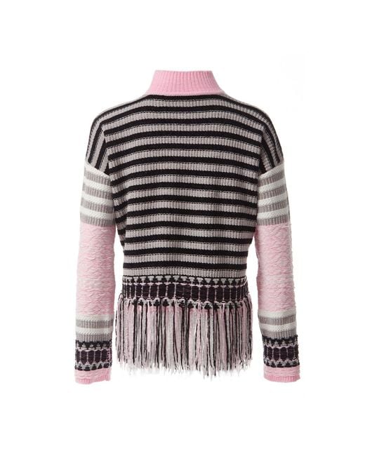 Fully Fashioning Women's Black / White / Pink Fully Fashioning