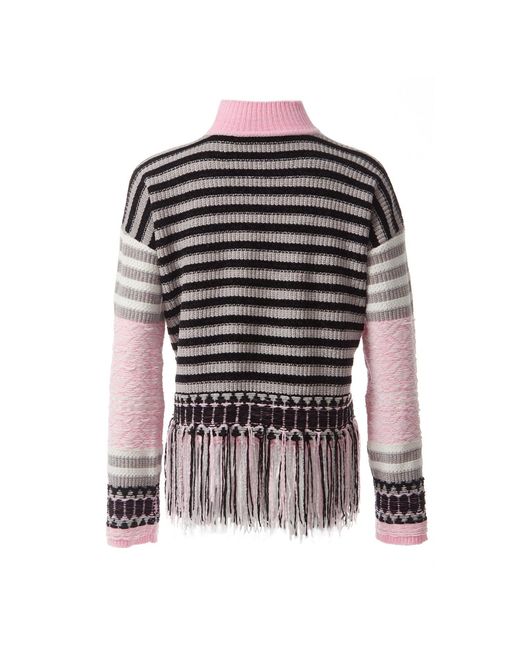 Fully Fashioning Women's Black / White / Pink Fully Fashioning