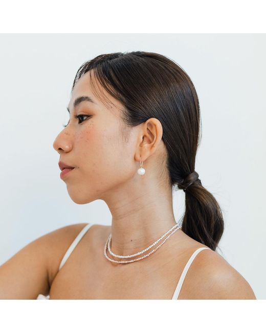 Inari Jewellery White Snowball Freshwater Pearl Earrings