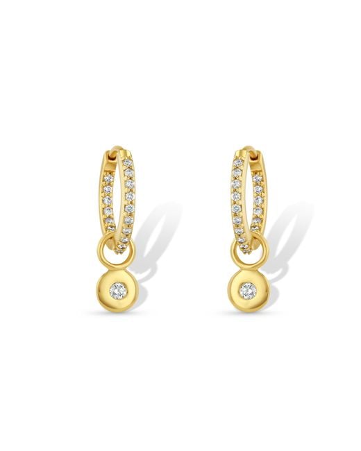 Jewelbird Metallic Diamond Disc Earring Charm