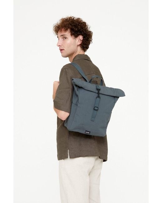 Lefrik Blue Roll Mini Backpack Leaf for men