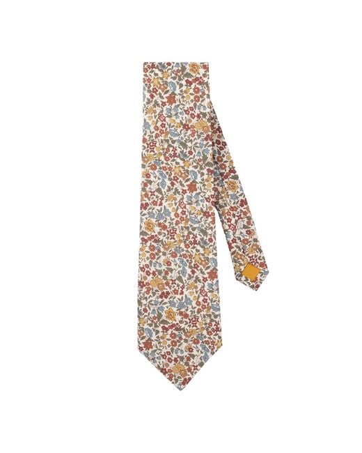LE COLONEL Metallic Safran Liberty Ava Tie for men