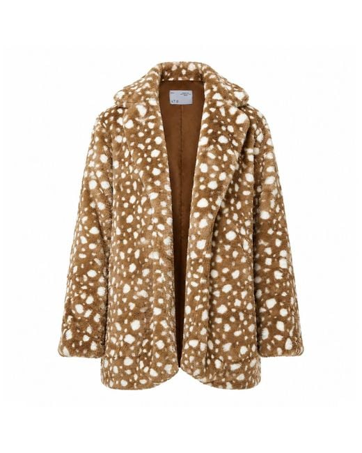 Ats the Label Natural Brielle Bambi Light Faux Fur Coat