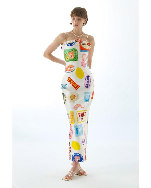 We Are Kindred White Florence Strap Maxi Dress Cream