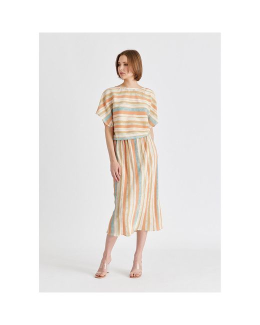 Paisie Natural Two-Way Plisse Dress