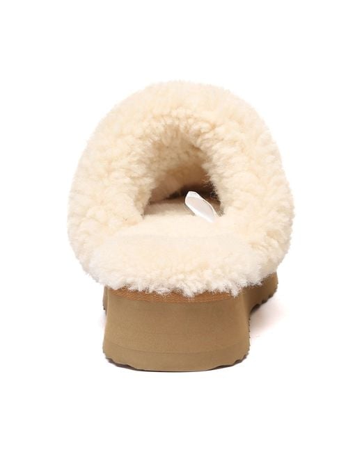 EverAu Australia Natural Crake Knitted Platform Slippers