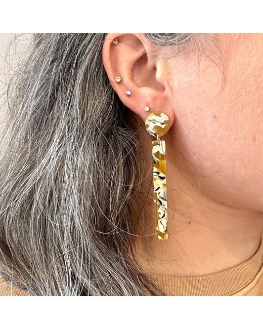 CLOSET REHAB Metallic Matchstick Drop Earrings
