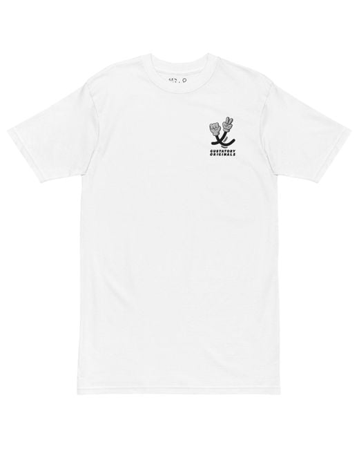 Anchor and Crew White Gustatory Originals Sustainability Crisis Heavy Cotton Embroidered T-Shirt