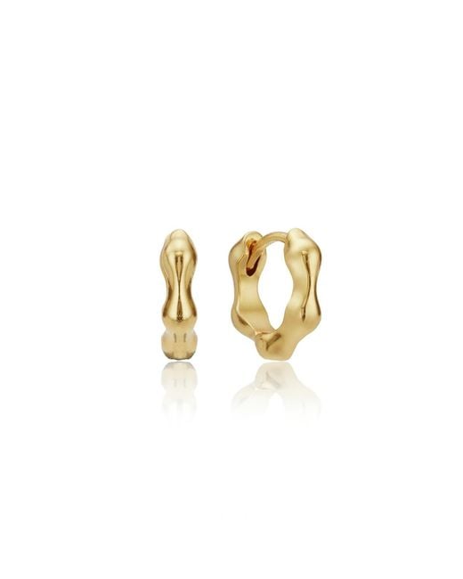 Lily & Roo Metallic Molten Huggie Hoop Earrings