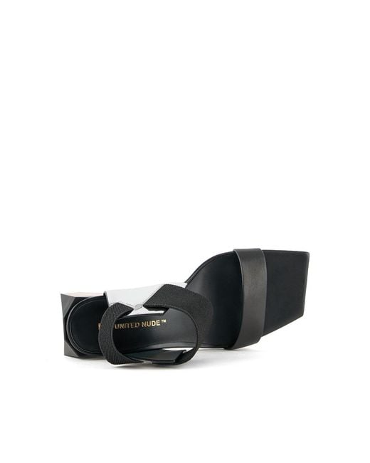 United Nude Black Ricky Sandal Mid