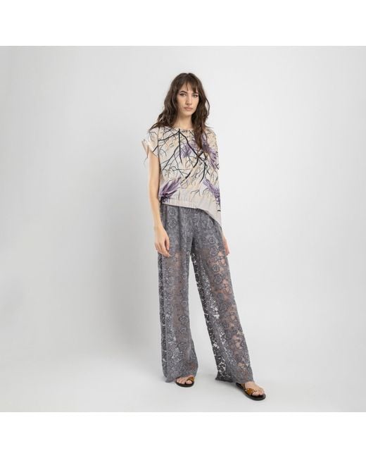 ARTISTA Gray Rizz Asymmetric Top